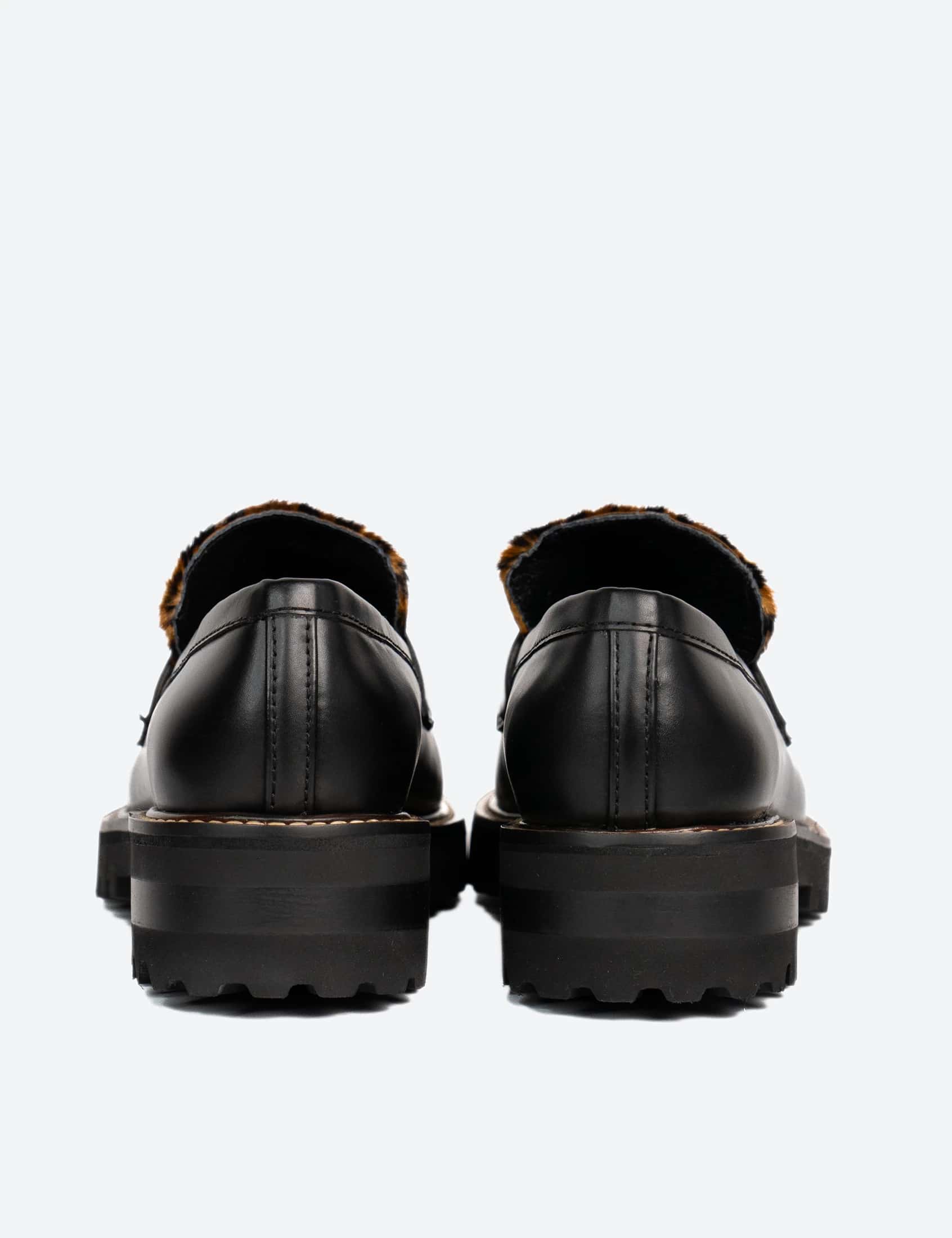 MOCASINES DONATO NEGRO CON ANIMAL PRINT - miniatura 3
