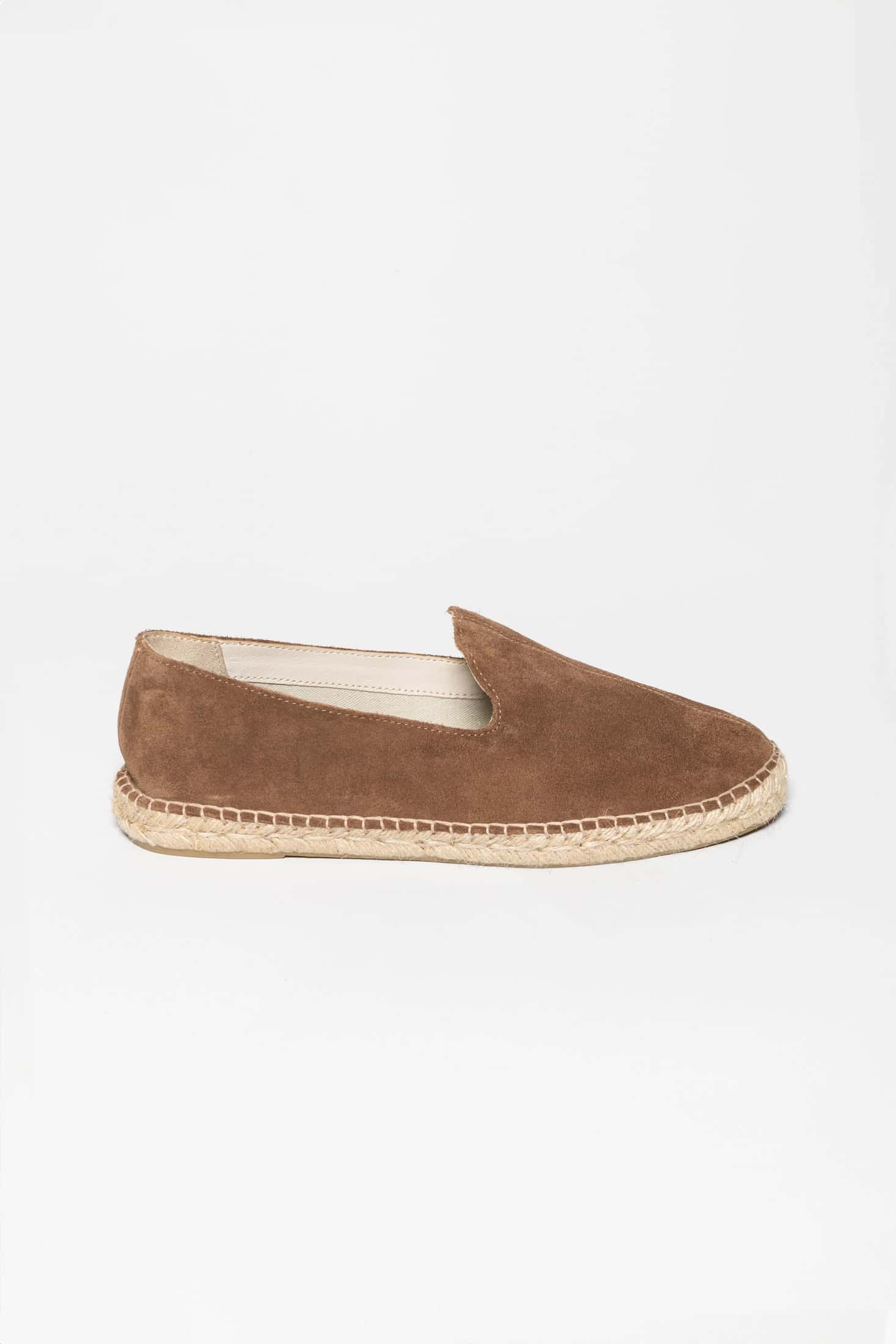 Men's leather espadrille stone