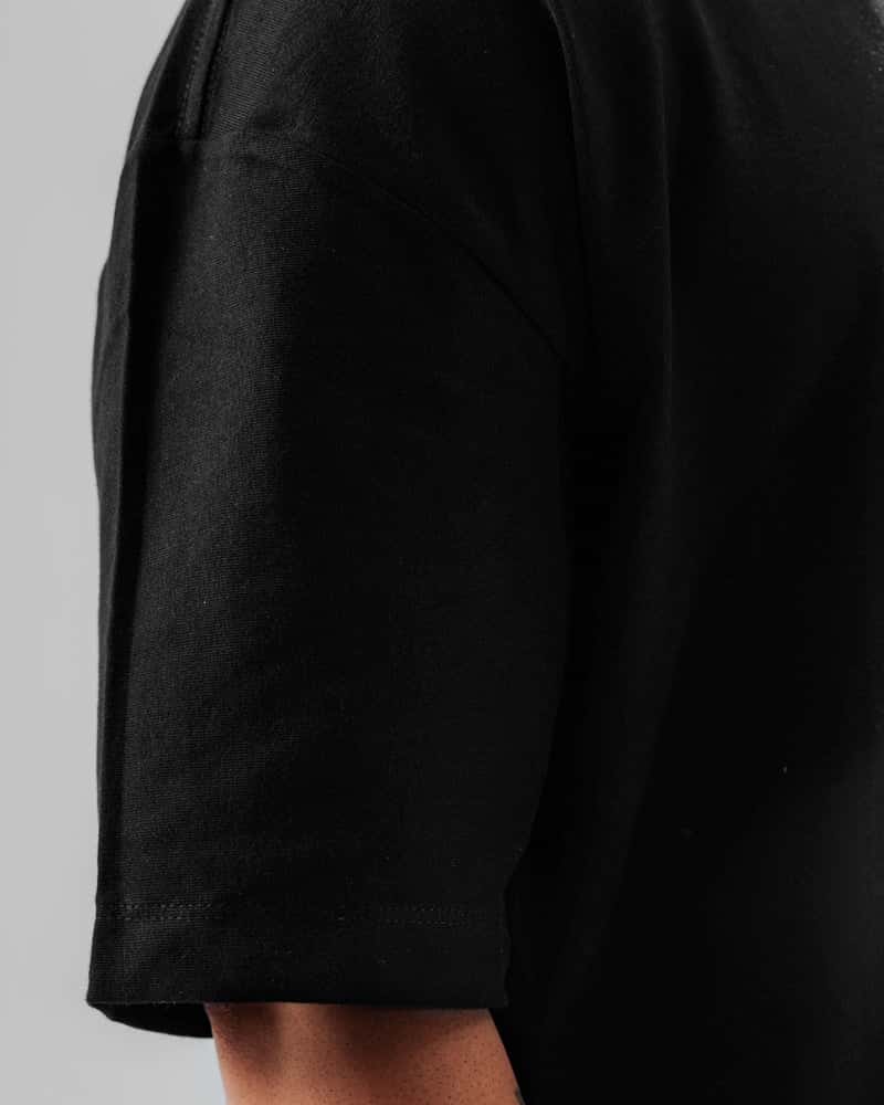Camiseta Boxy Fit Básica Negro - miniatura 7