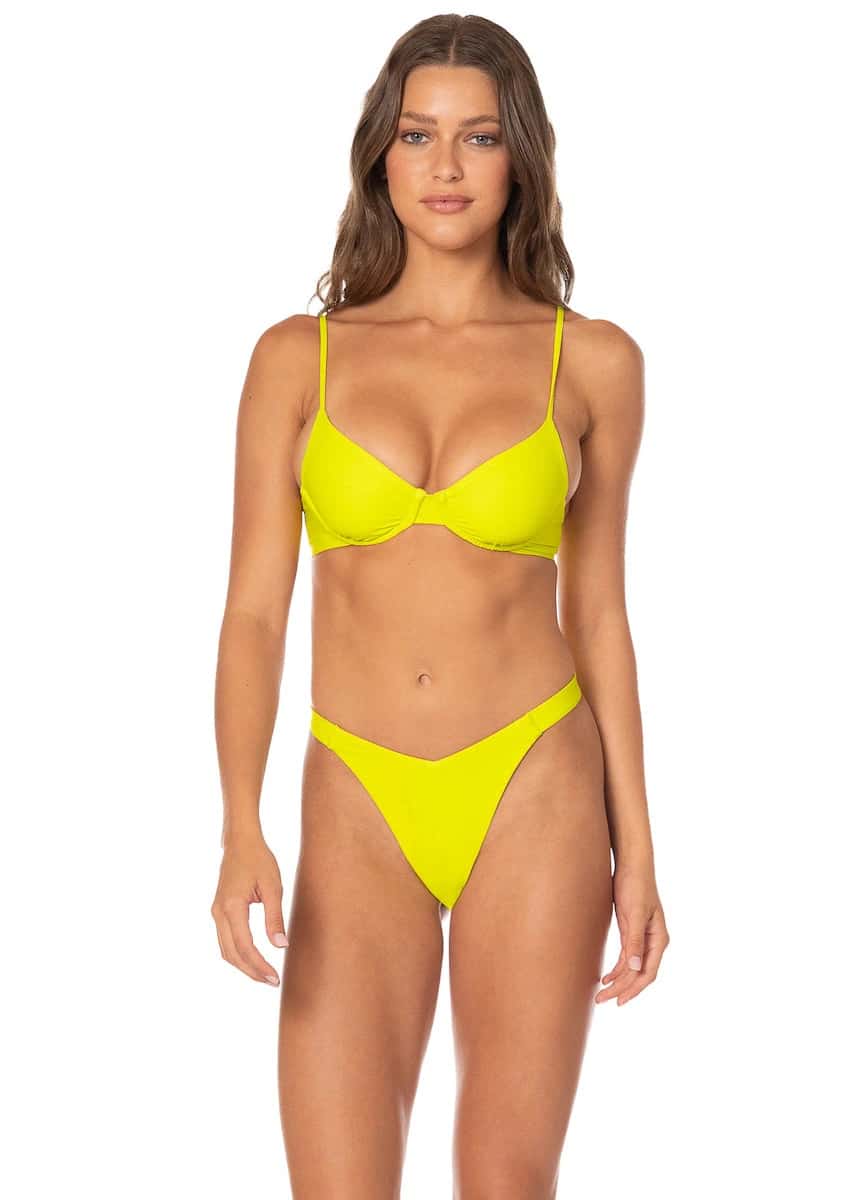 Maaji Yellow Dainty Unmolded Underwire Bikini Top