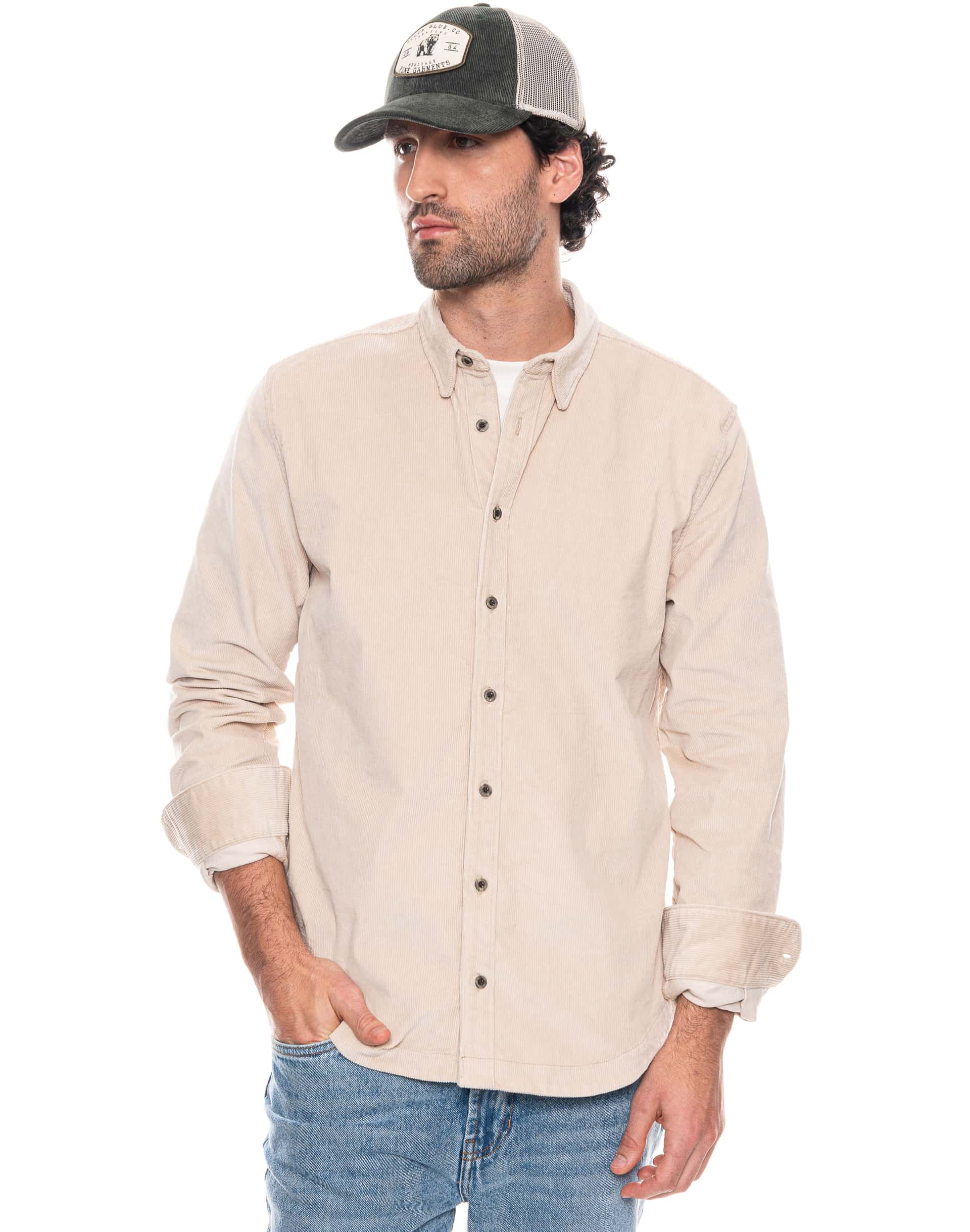 Camisa Manga Larga Slim Fit Con Botones En Frente