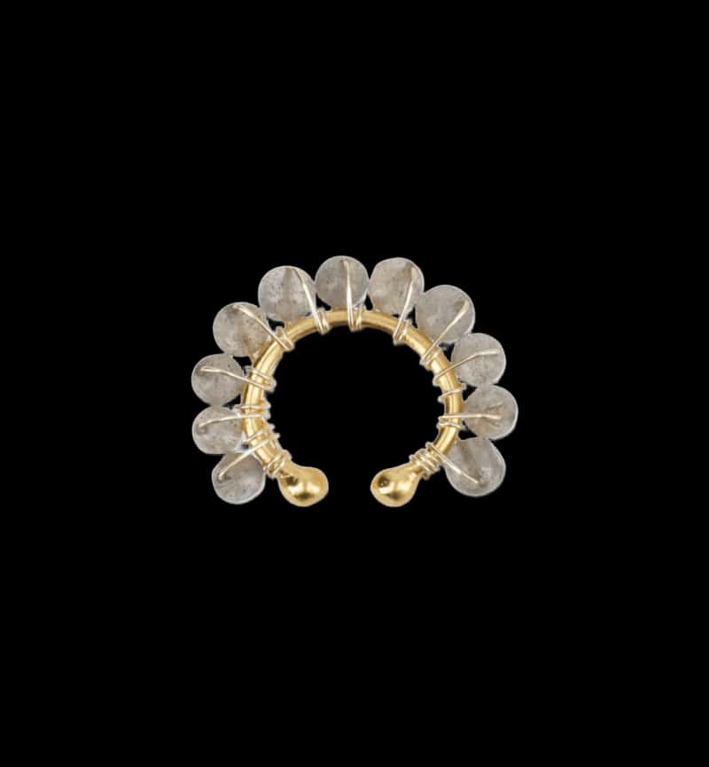 Ear Cuff de Labradorita Grande