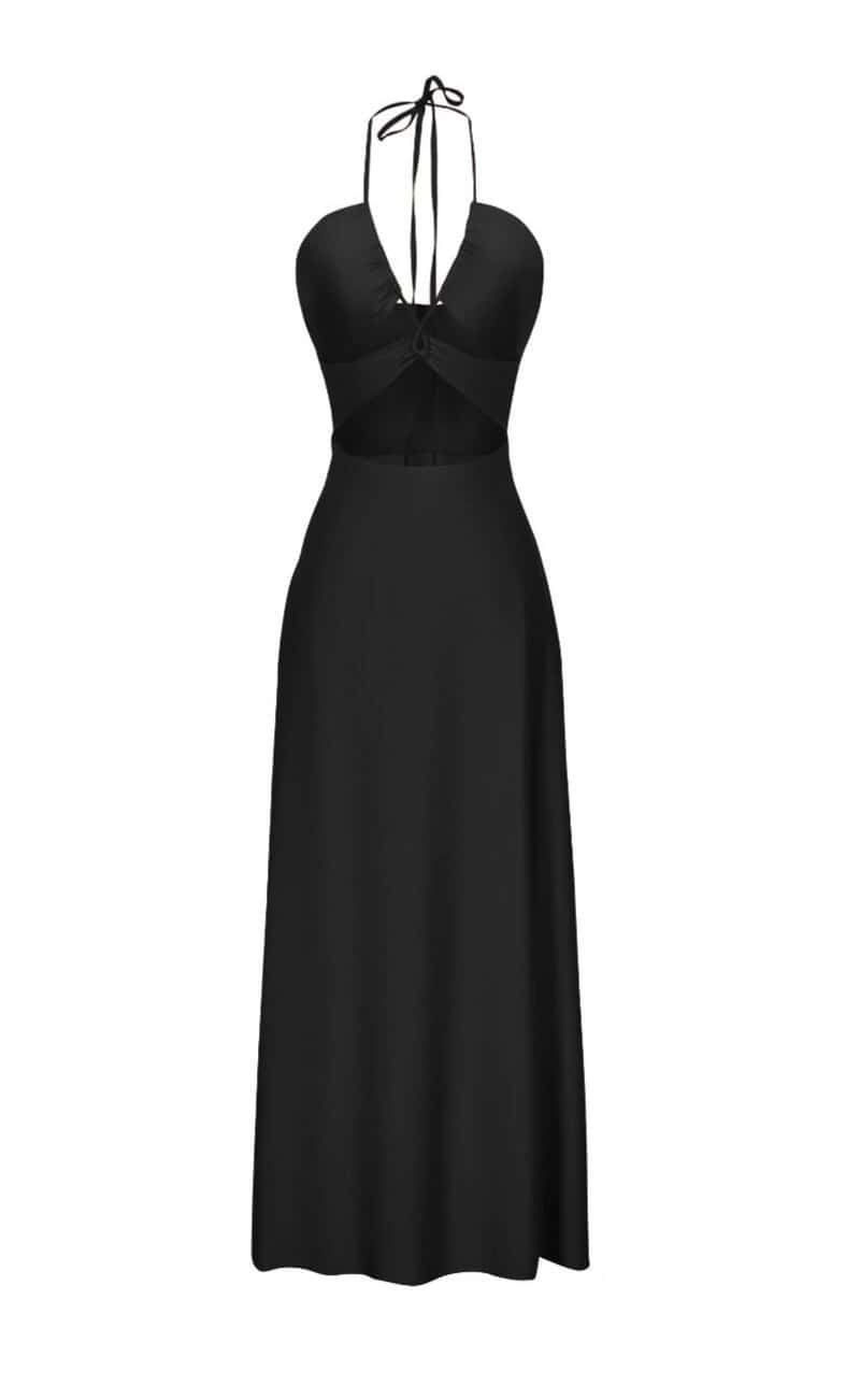 VESTIDO LARGO PRIYA NEGRO