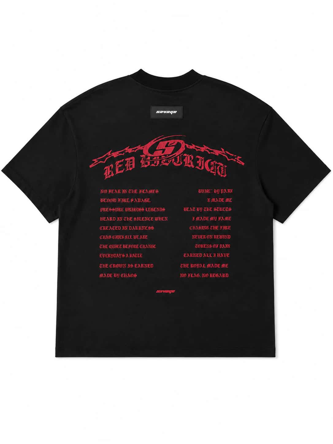 Camiseta Negra Oversize Red  250 gramos - miniatura 2