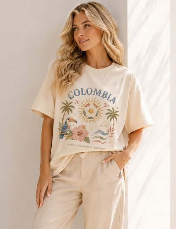 T Shirt Alma Colombiana Blanco