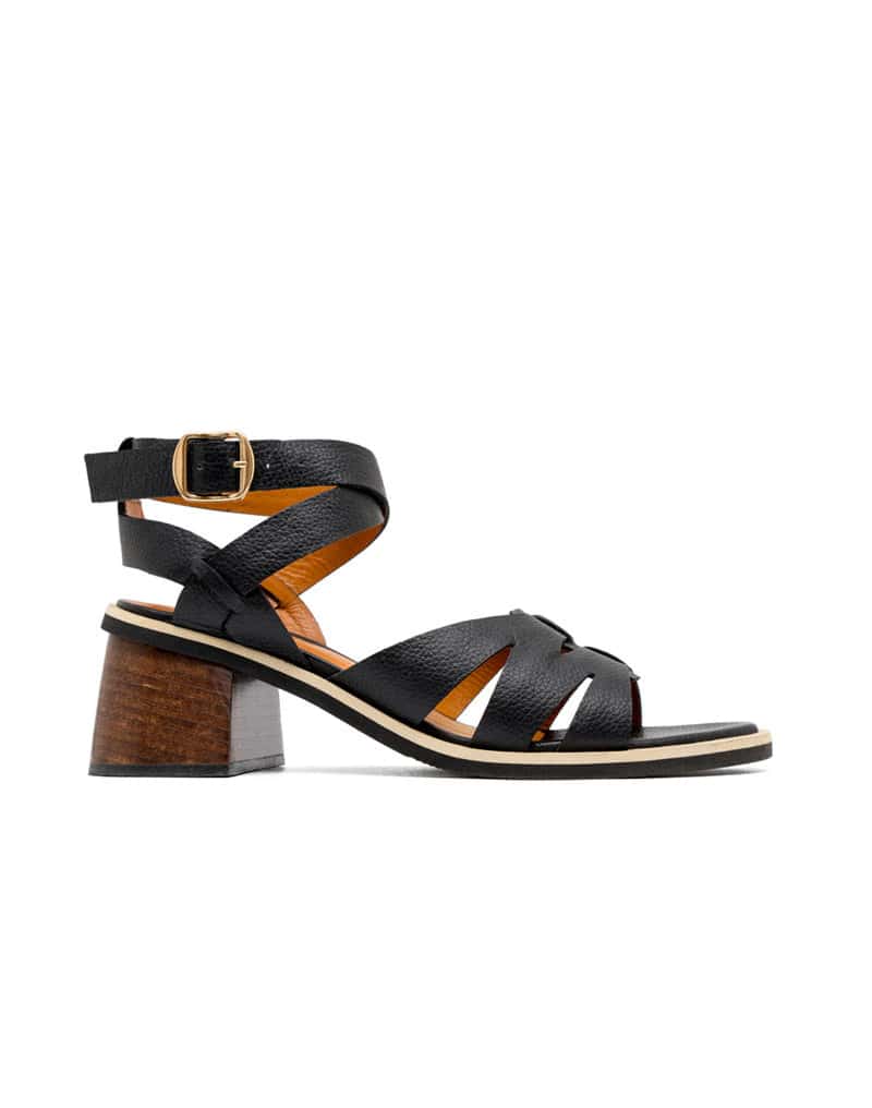 Sandalia tacón de cuero  REF ZFR1728