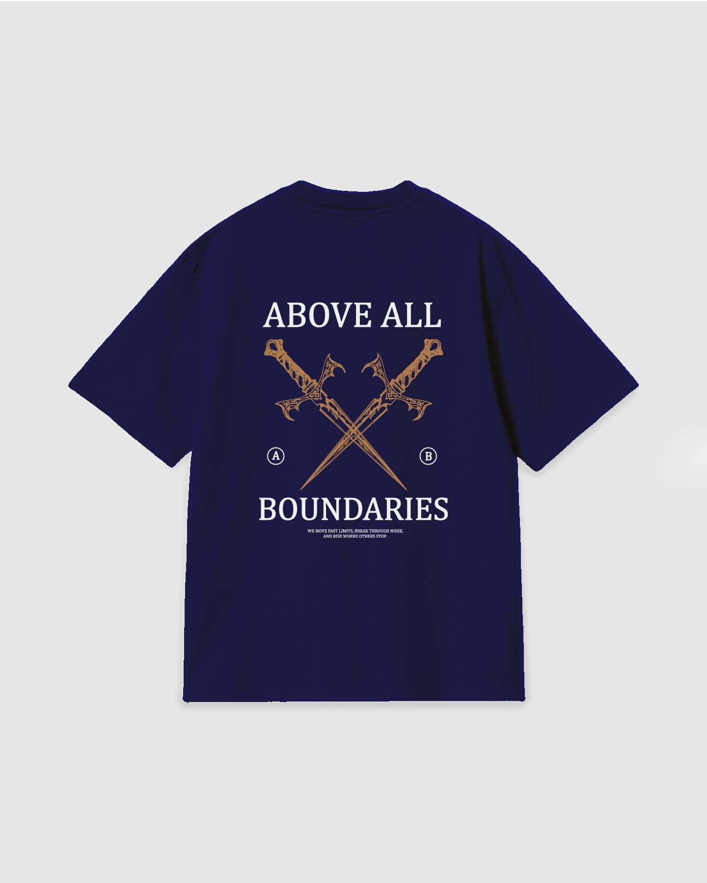 Oversized T Shirt Boundaries Blue Navy