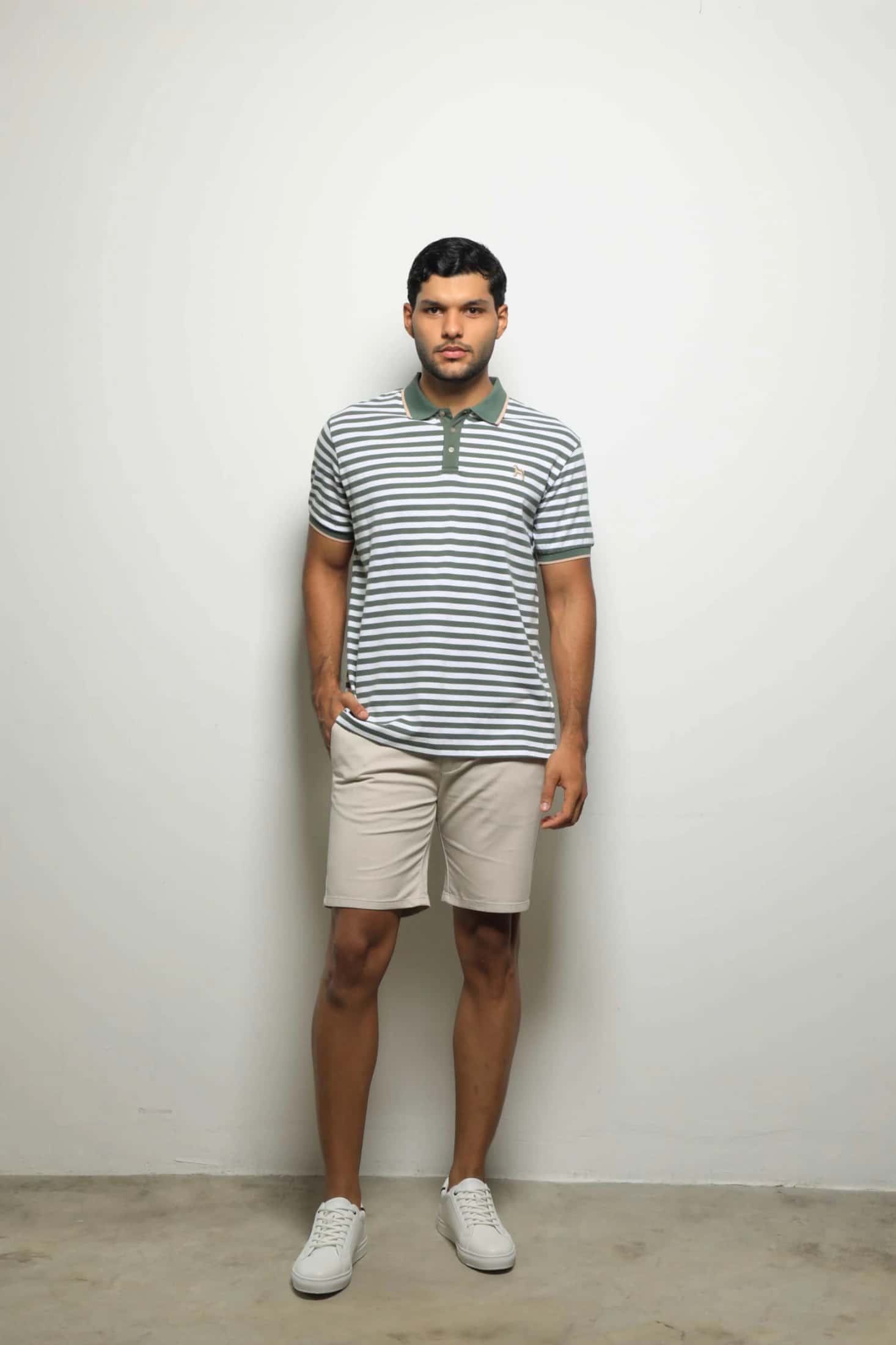 Polo Fashion Rayas Verde