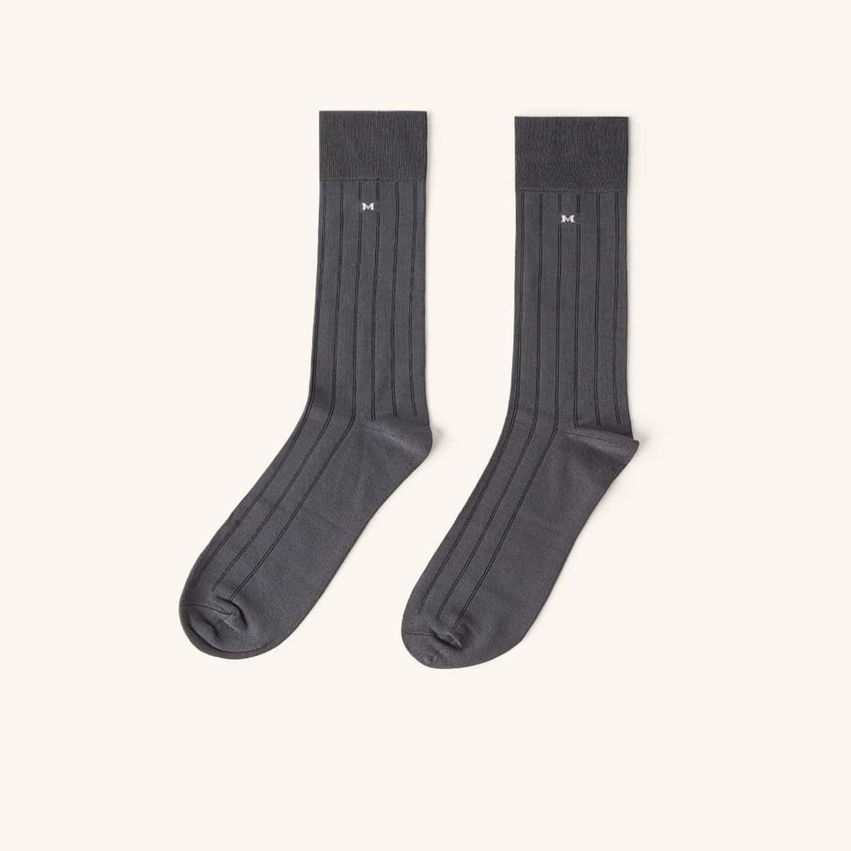 Medias Acanaladas Extrafina Humo MH Socks