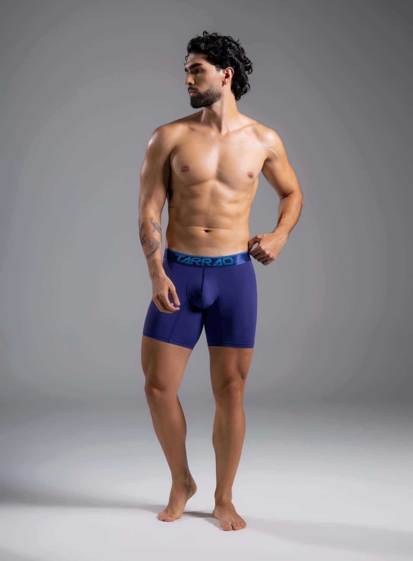 BOXER MICROFIBRA LARGO, TEXTURIZADA CON CANELES DE RELIEVE. REF: 78441-YAIBA