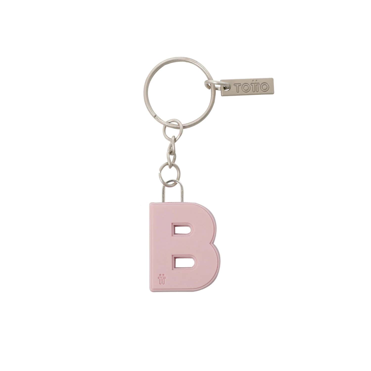 Llavero de Goma Abc color Rosado