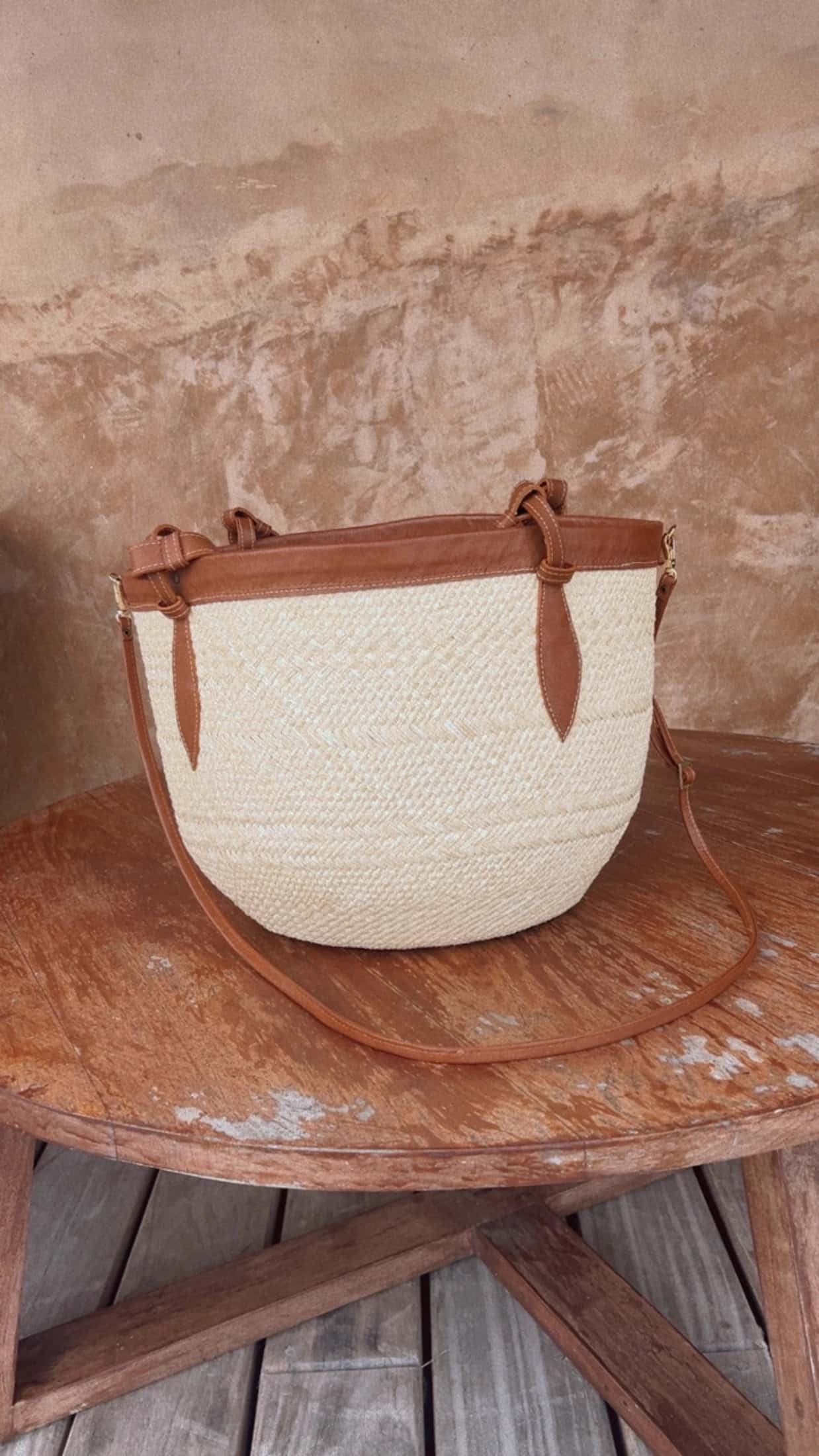 Leather Beach Bag -Midium - miniatura 1