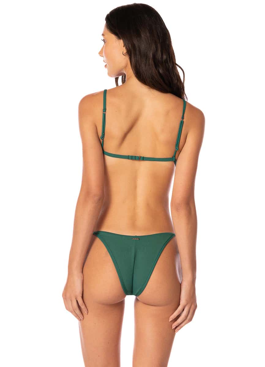 Maaji Brunswick Green Dreamscape Low Rise Tie Side Bikini Bottom