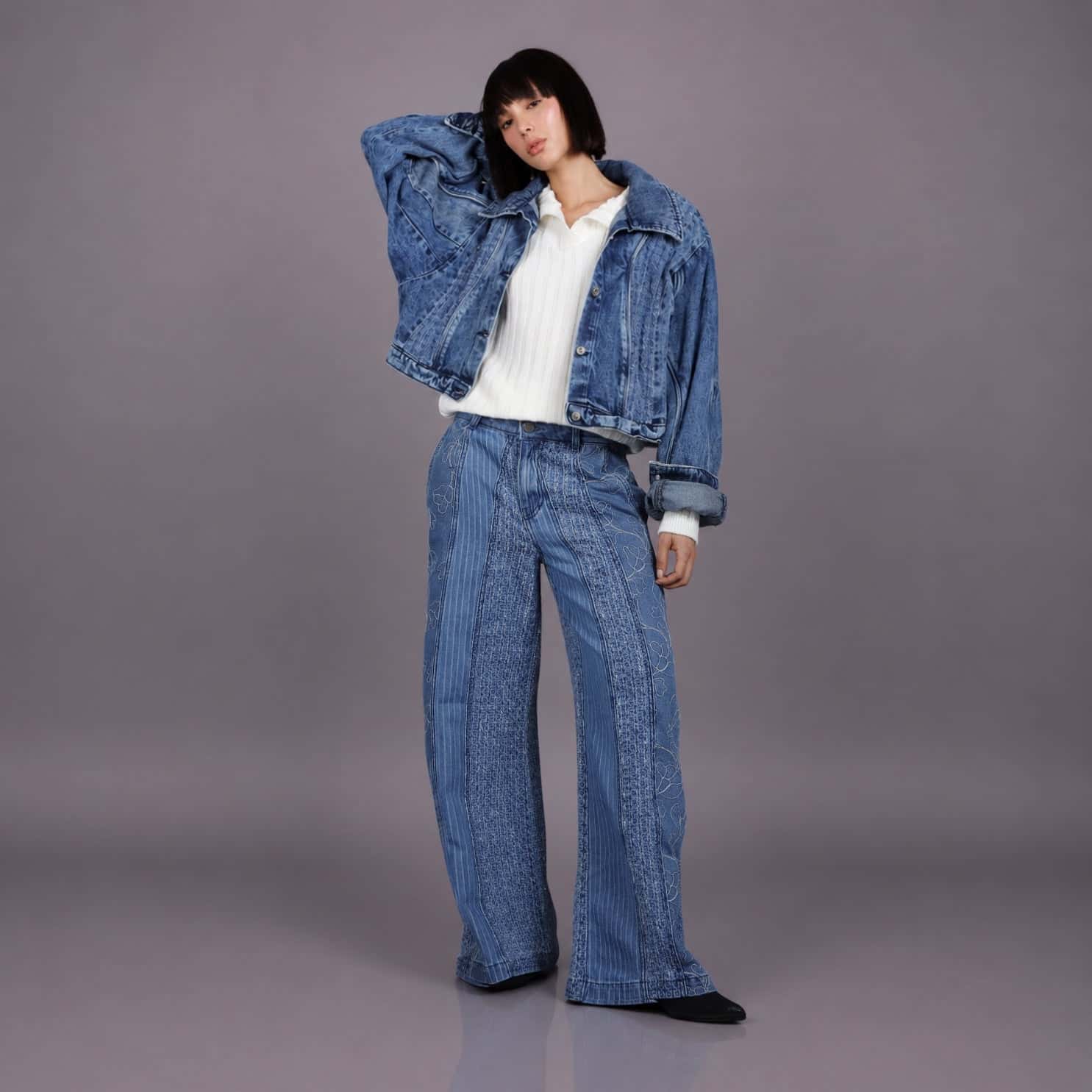 Jean Axspen Wide Leg Ax-3055 Rigido