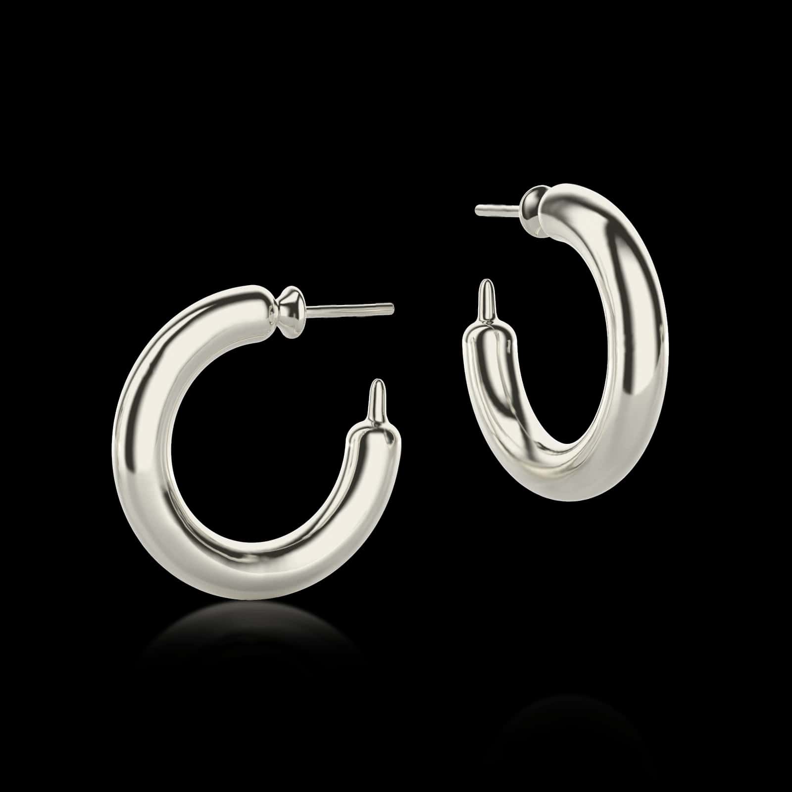 Aretes Latex balloon hoops plata 925