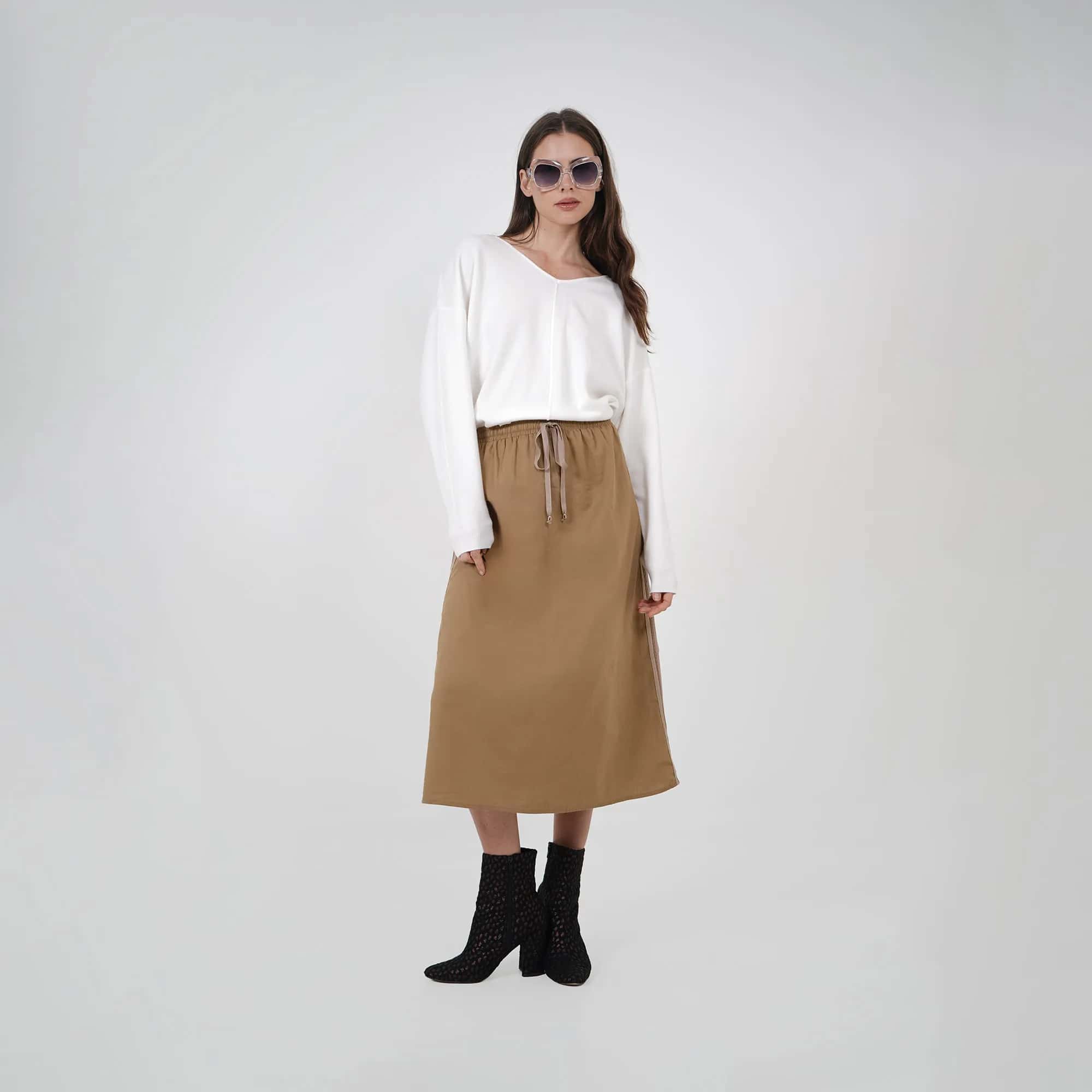 Falda Tiro Alto Midi