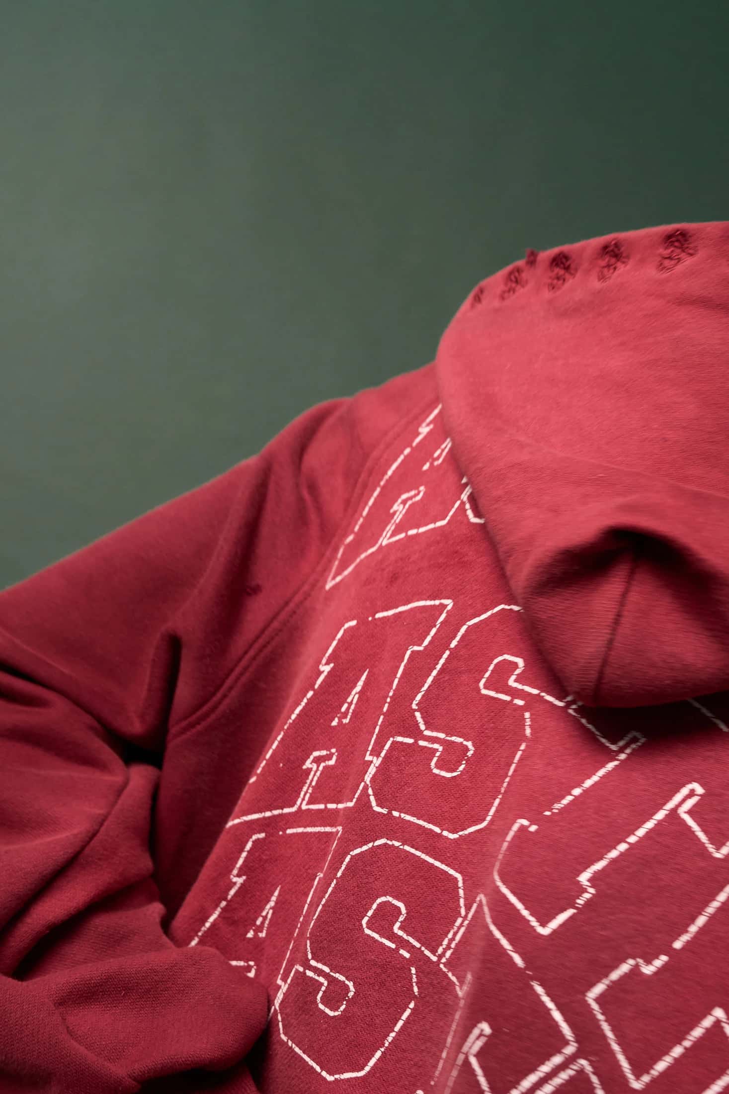 Double Zip Hoodie Sun Faded - Burgundy - miniatura 7