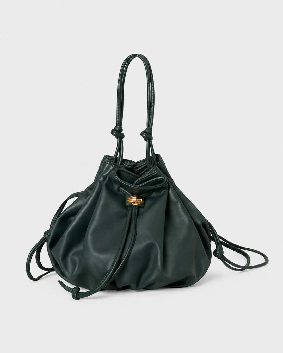 Alpha Bottle Green Leather Bag