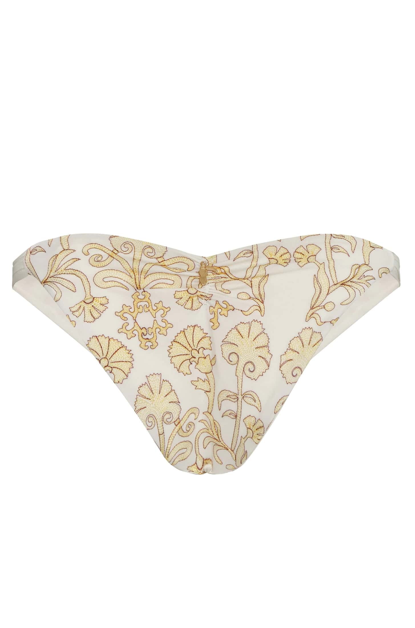 Potosi Embroidered Bottom / Yellow Flowers - Ivory - miniatura 2