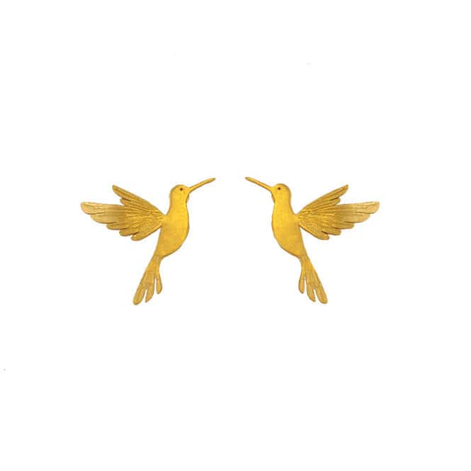 Aretes topo colibrí alas del alma