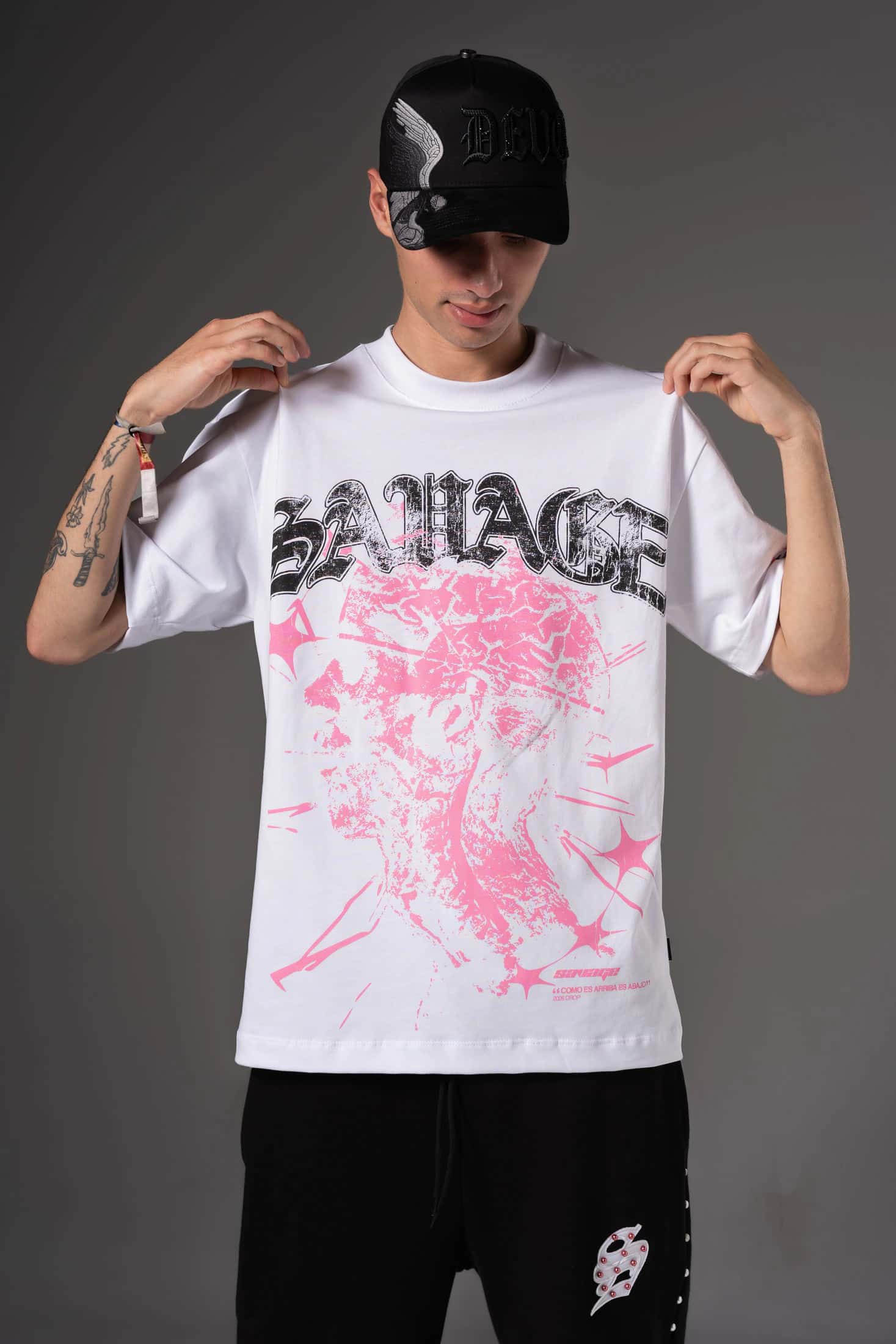 Camiseta Oversize Help rosa savage  250 gramos 14653 - miniatura 6