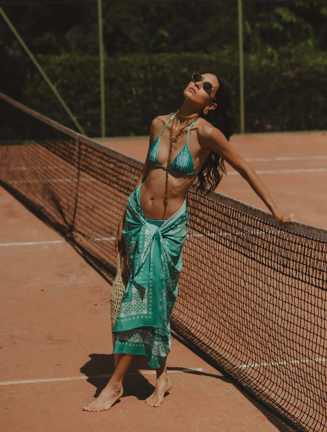 PAREO BANDANA GREEN BEACH