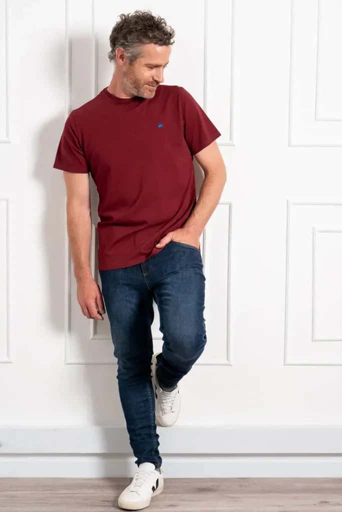 Camiseta Soft Hombre Vinotinto