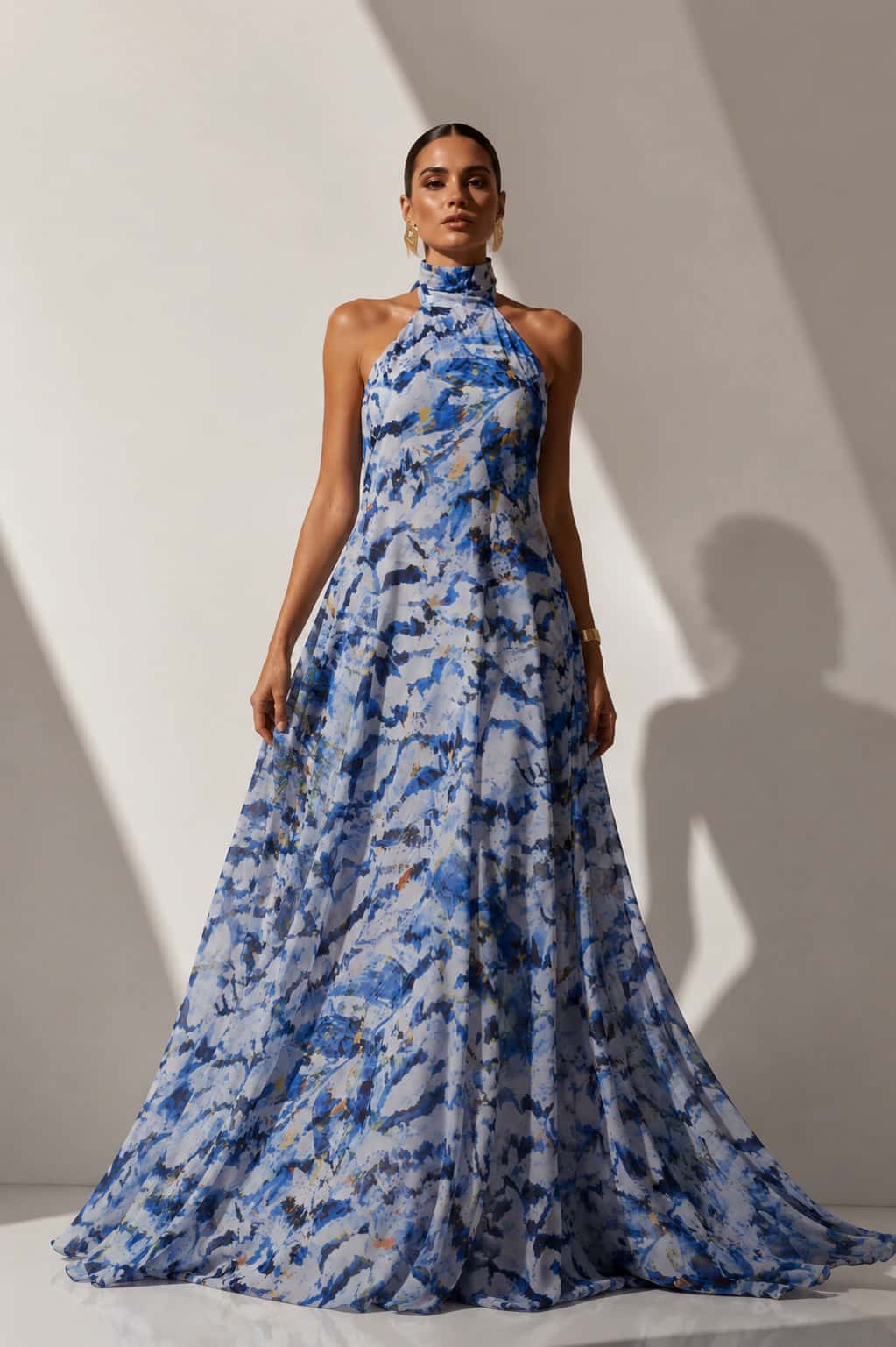Vestido Apolinary Feathers Azul - miniatura 2