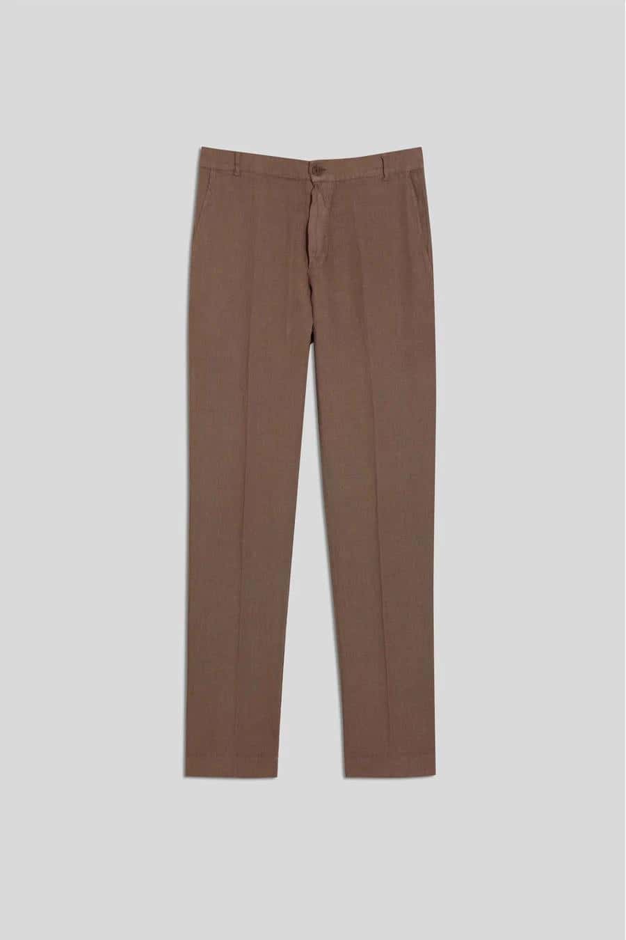 Men's linen pants leather donato
