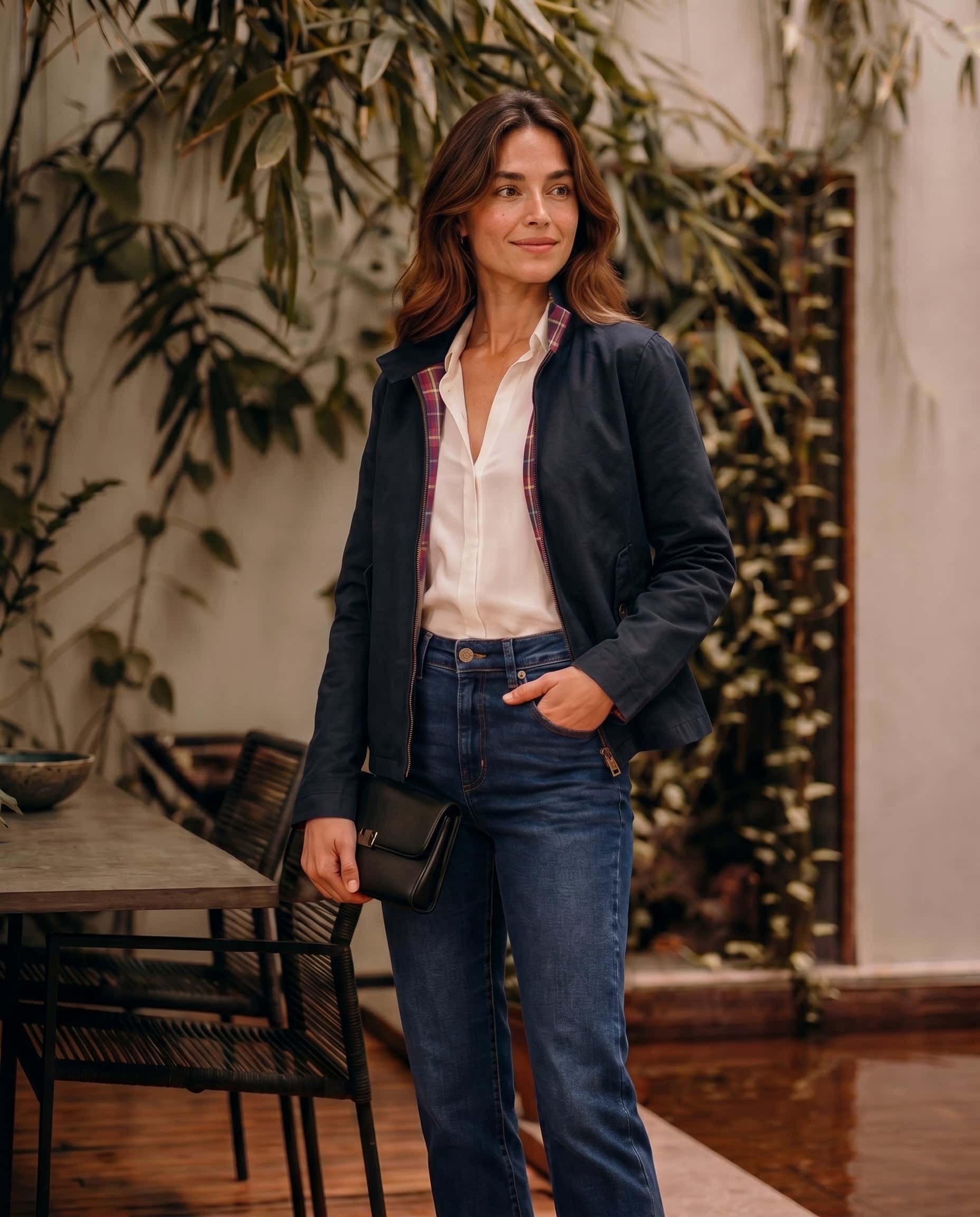 Chaqueta Harrington - Gabardina Azul