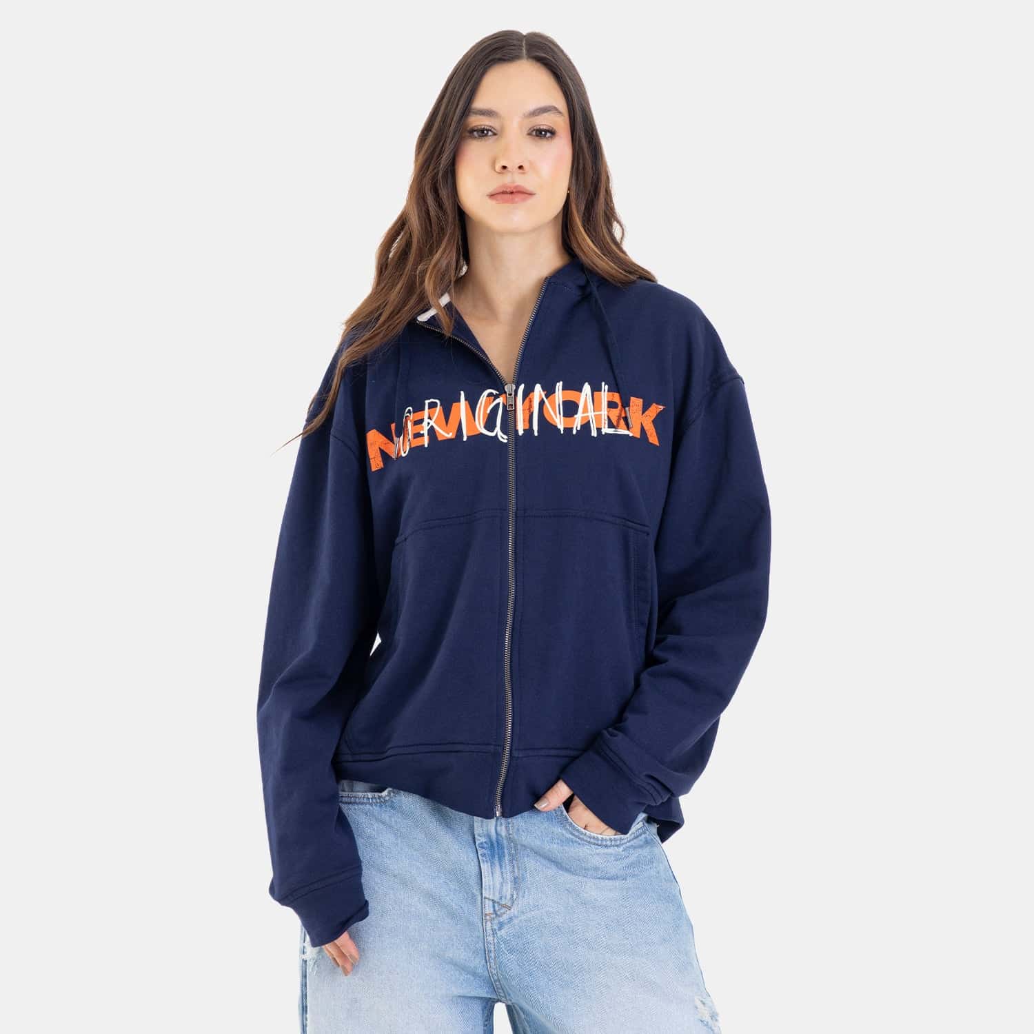 Zip Hoodie Regular Fit Dark Blue