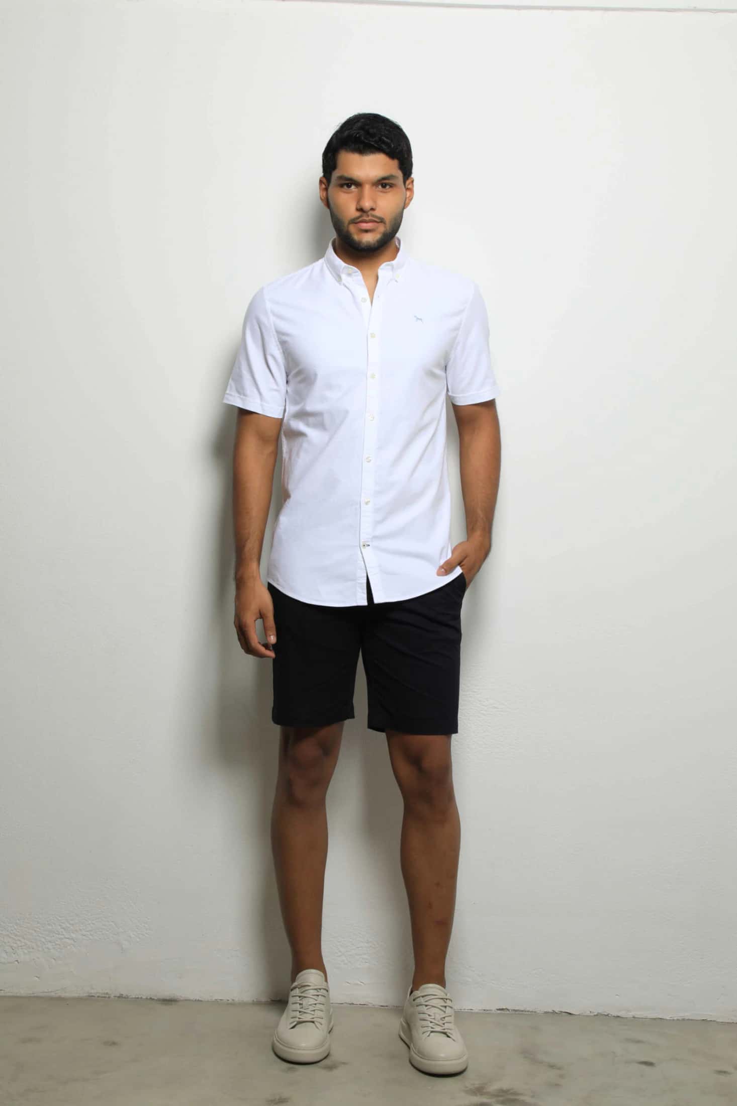 Camisa Manga Corta Blanco/Oxford