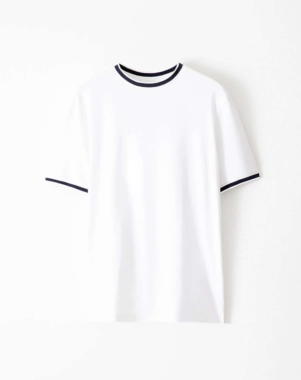 Camiseta regular algodón jersey azul hombre