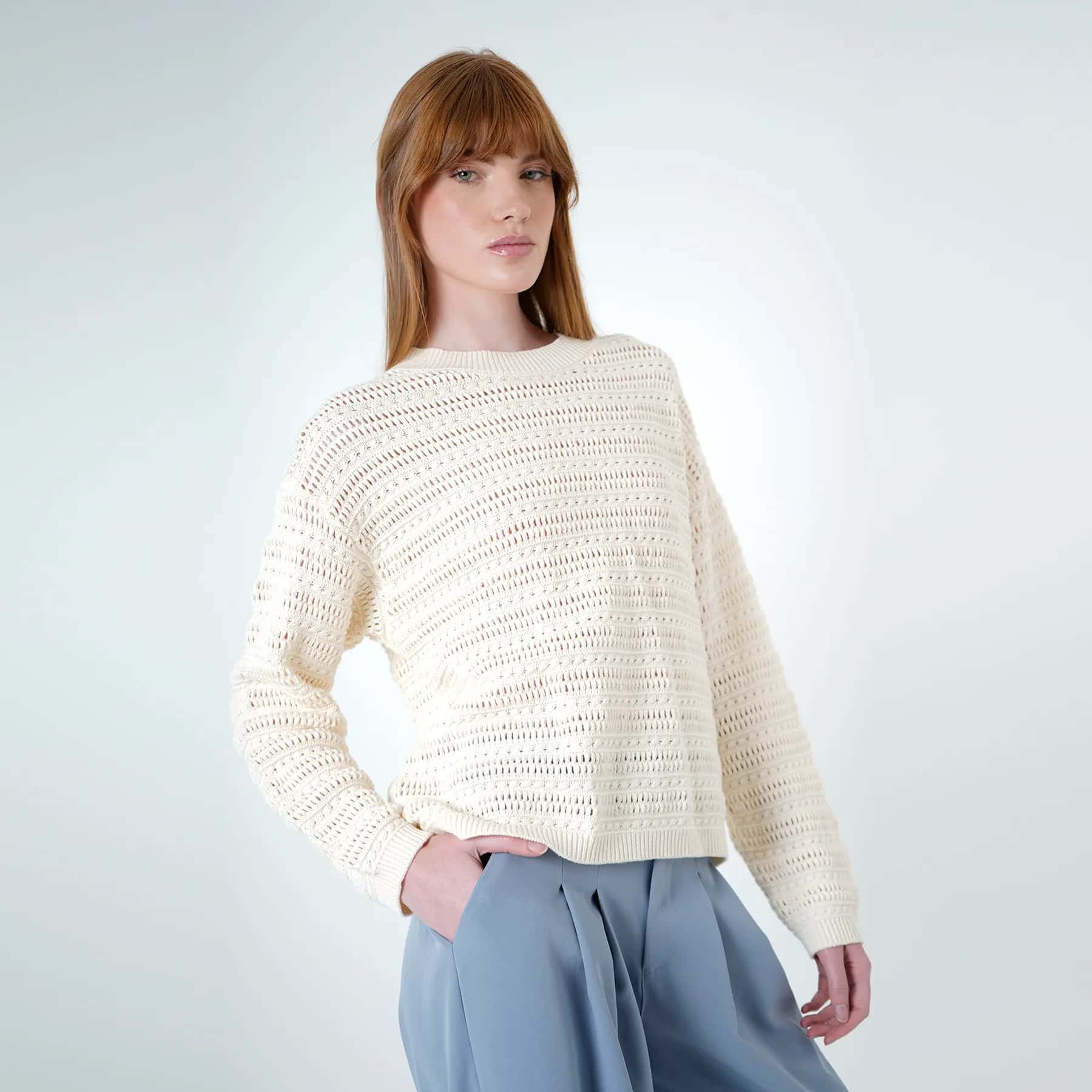 Sweater Cuello Redondo Manga Larga