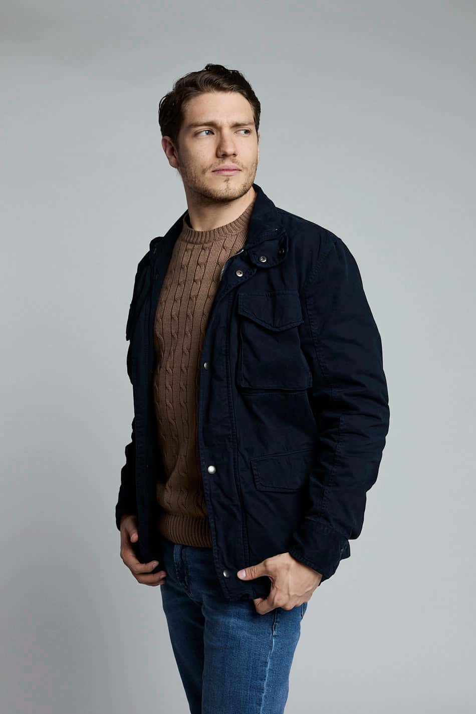 Chaqueta Cargo Azul Oscuro