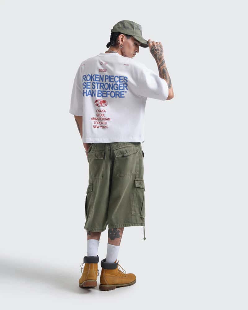Camiseta  Blanca Boxy Broken - miniatura 8