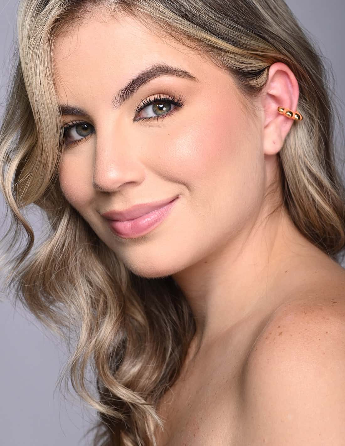 Ear Cuff Cloud Naranja