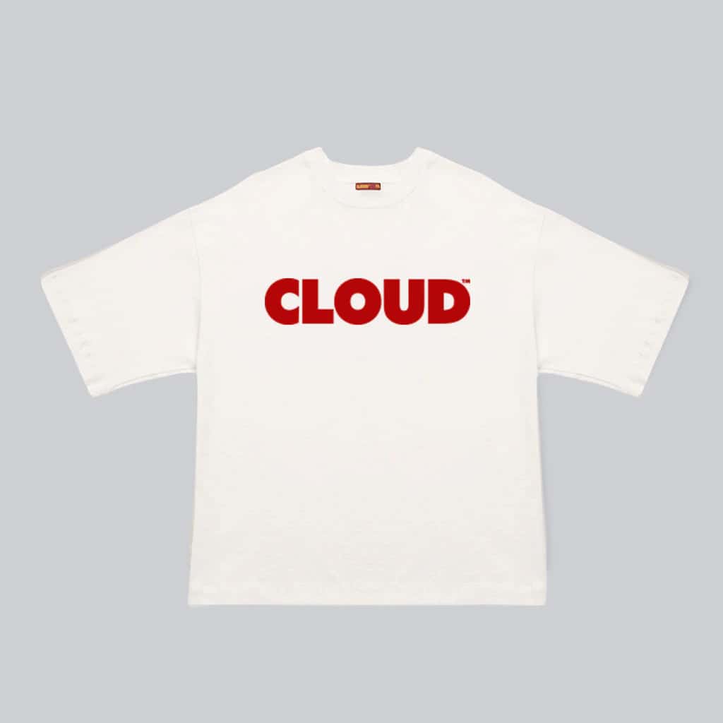 Camiseta BLOCK rojo sobre blanco