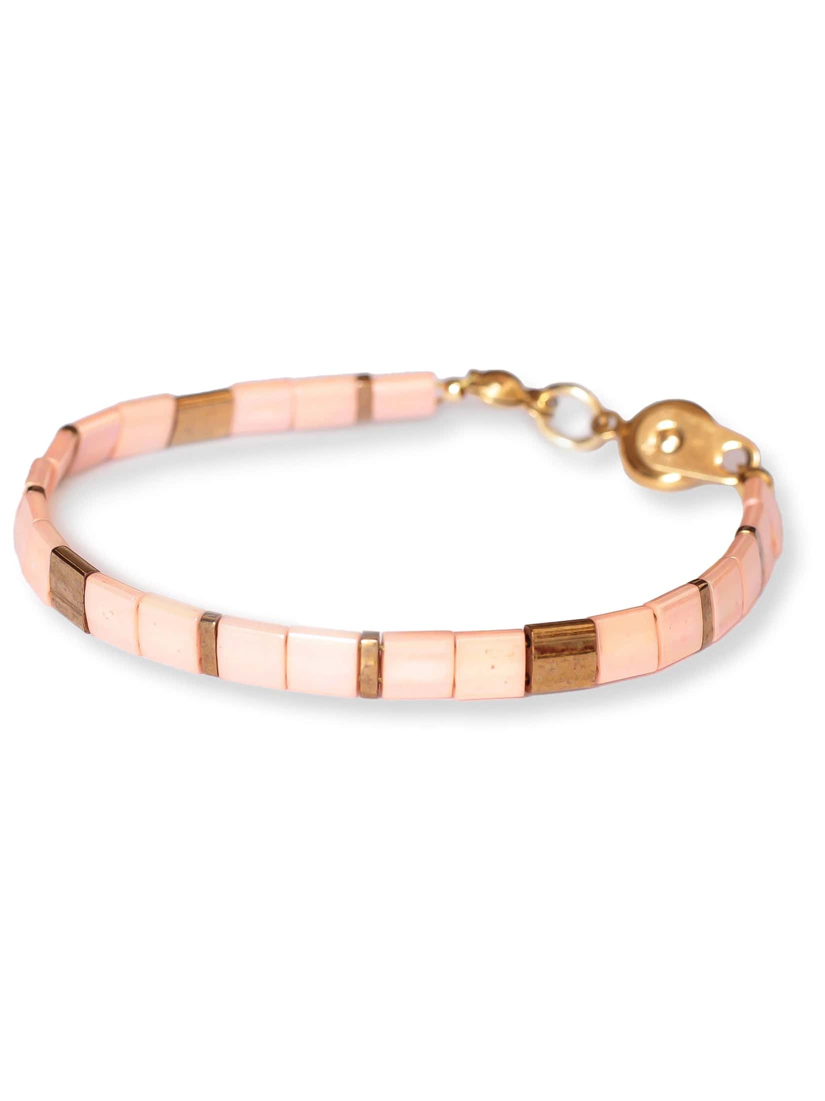 Brazalete Miyuki Tila Salmón 5mm