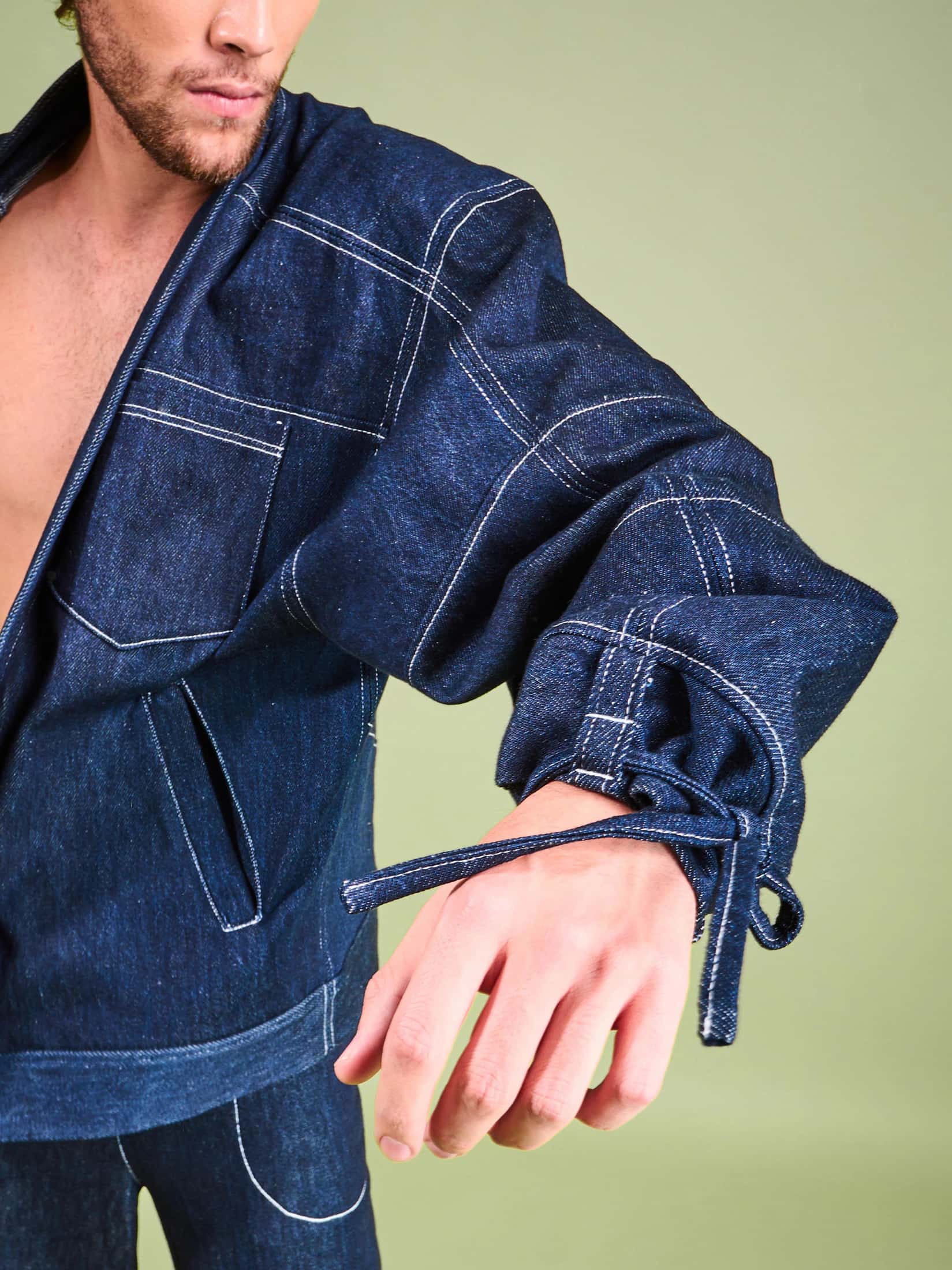 Chaqueta en Denim Algodón - miniatura 7