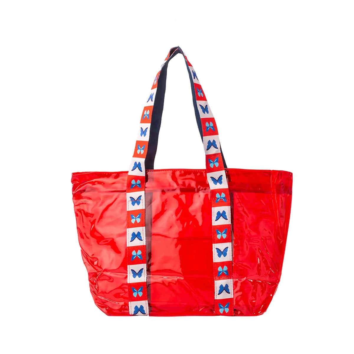 Tote Bahía Mariposas Rojo Verano
