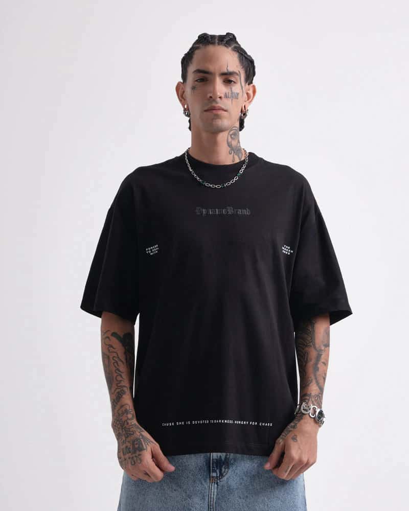 Camiseta Negra Oversize Street Cult - miniatura 2