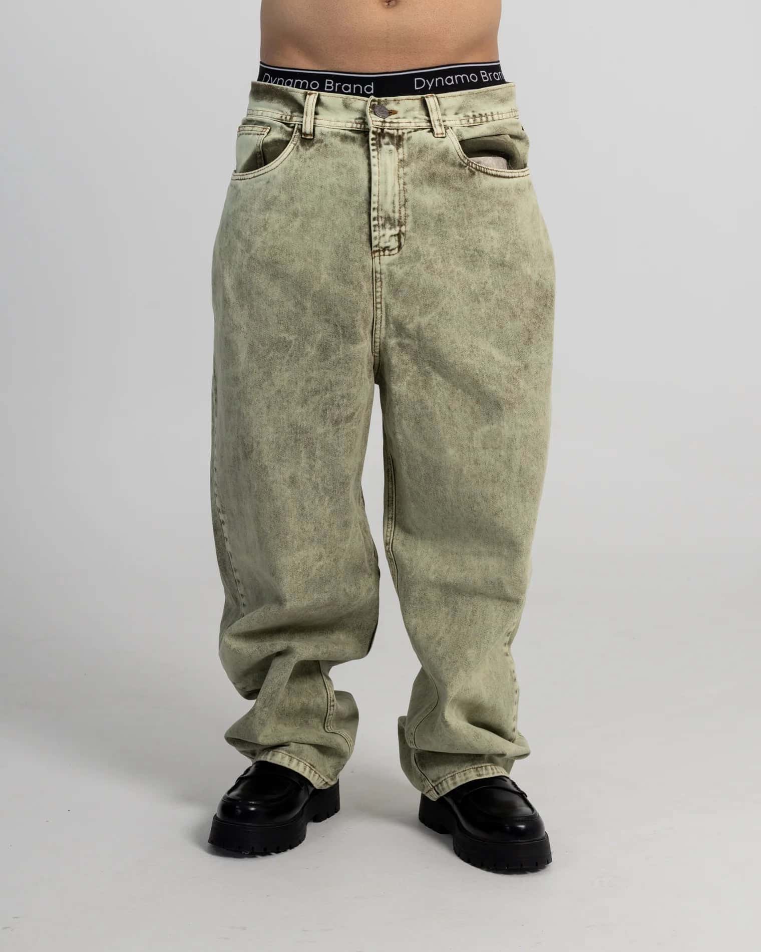 Jean Baggy Green Washed - miniatura 1