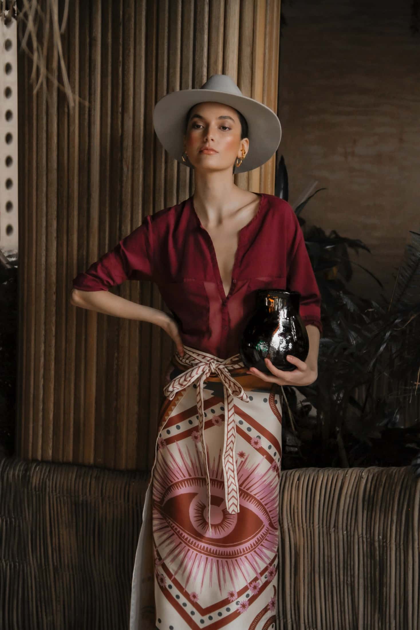 Sari Nazar, Crema / Vestido - Falda - miniatura 8
