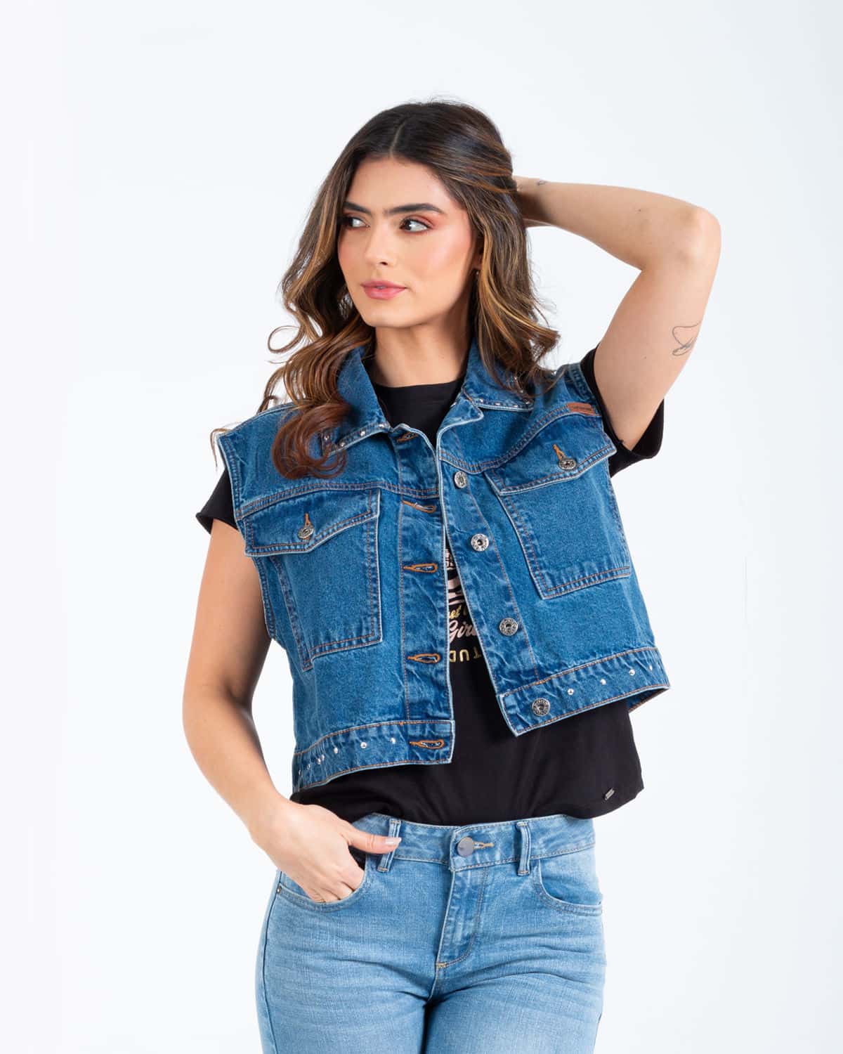 Chaleco denim para mujer