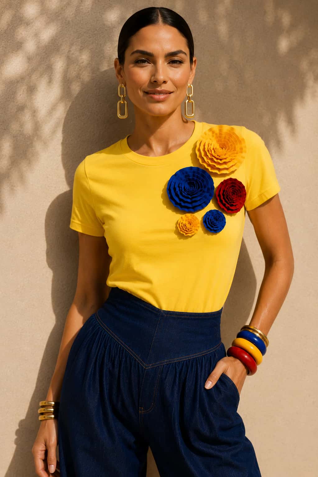 Camiseta Colombia Florece amarilla