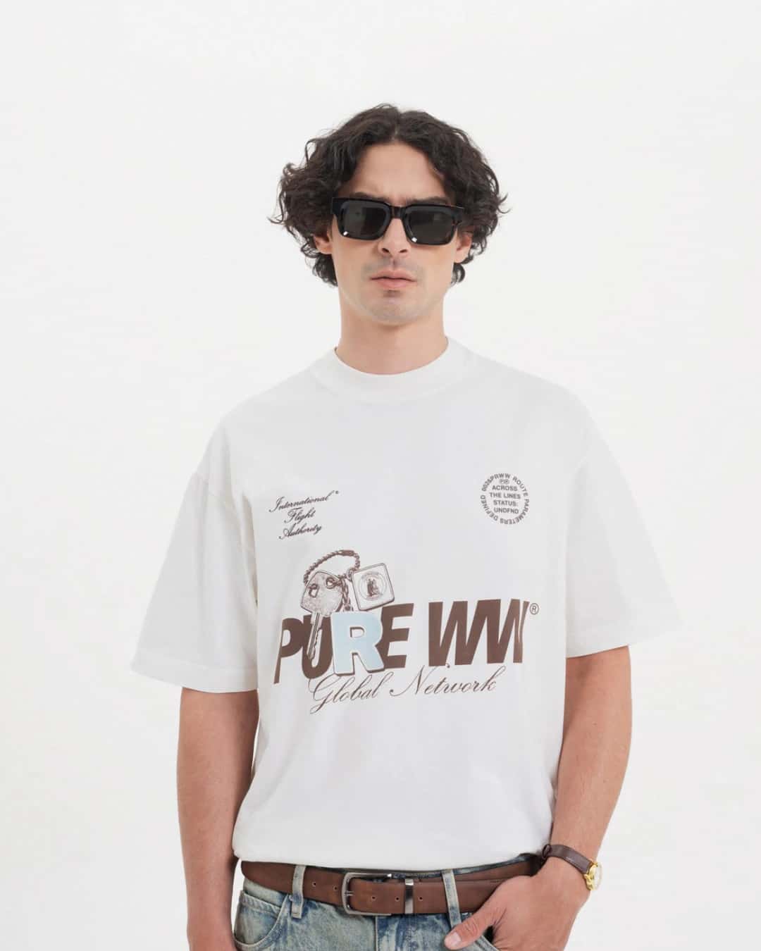 ACROSS THE LINES WHITE KEY T-SHIRT - miniatura 2