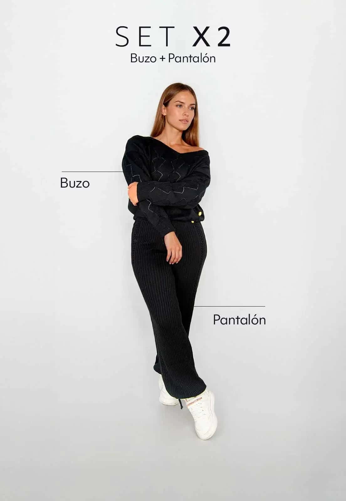 Set Buzo Hojas / Pantalón Amará