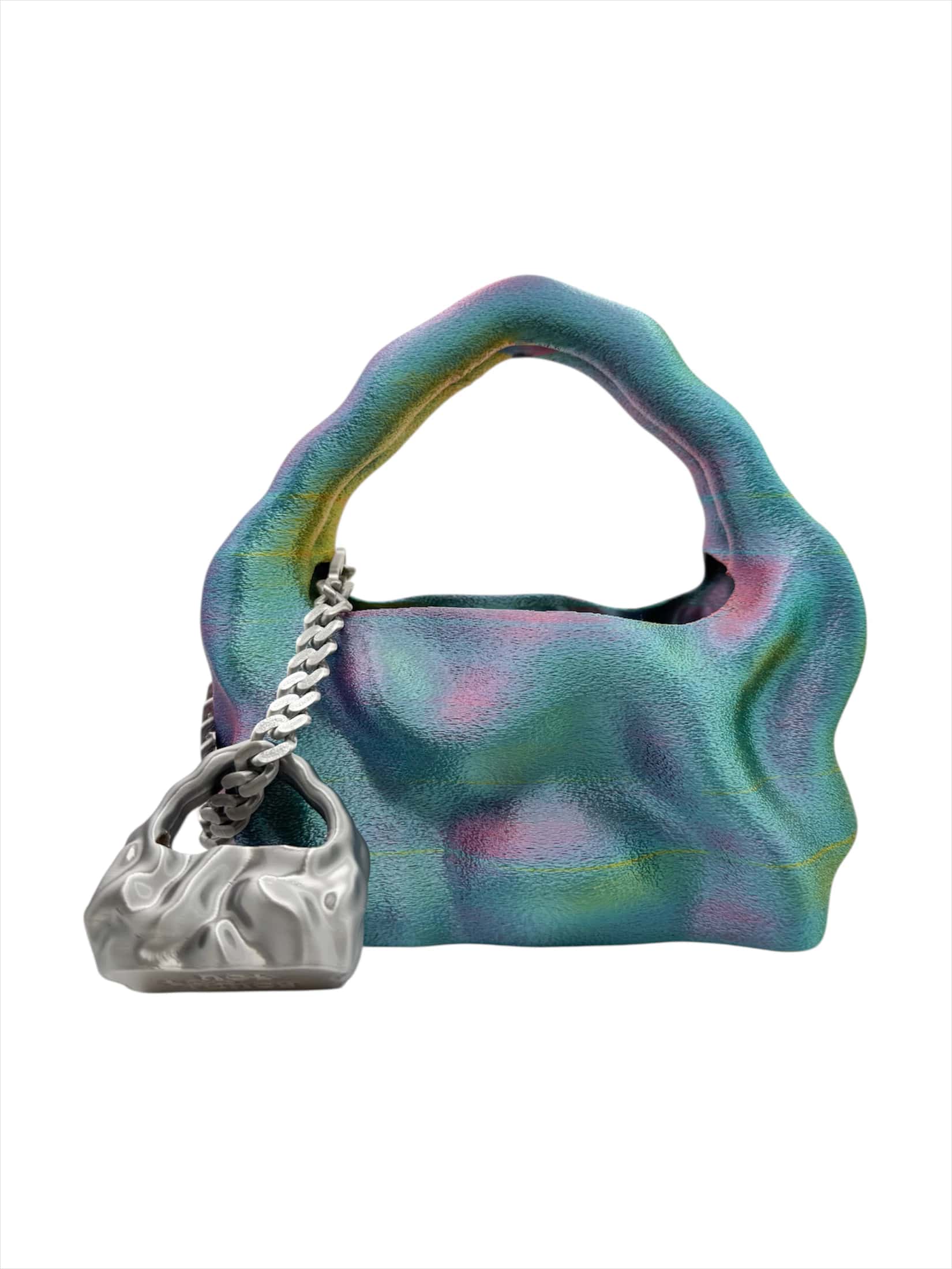 bolso grande cosmic water fucsia, amarillo, verde