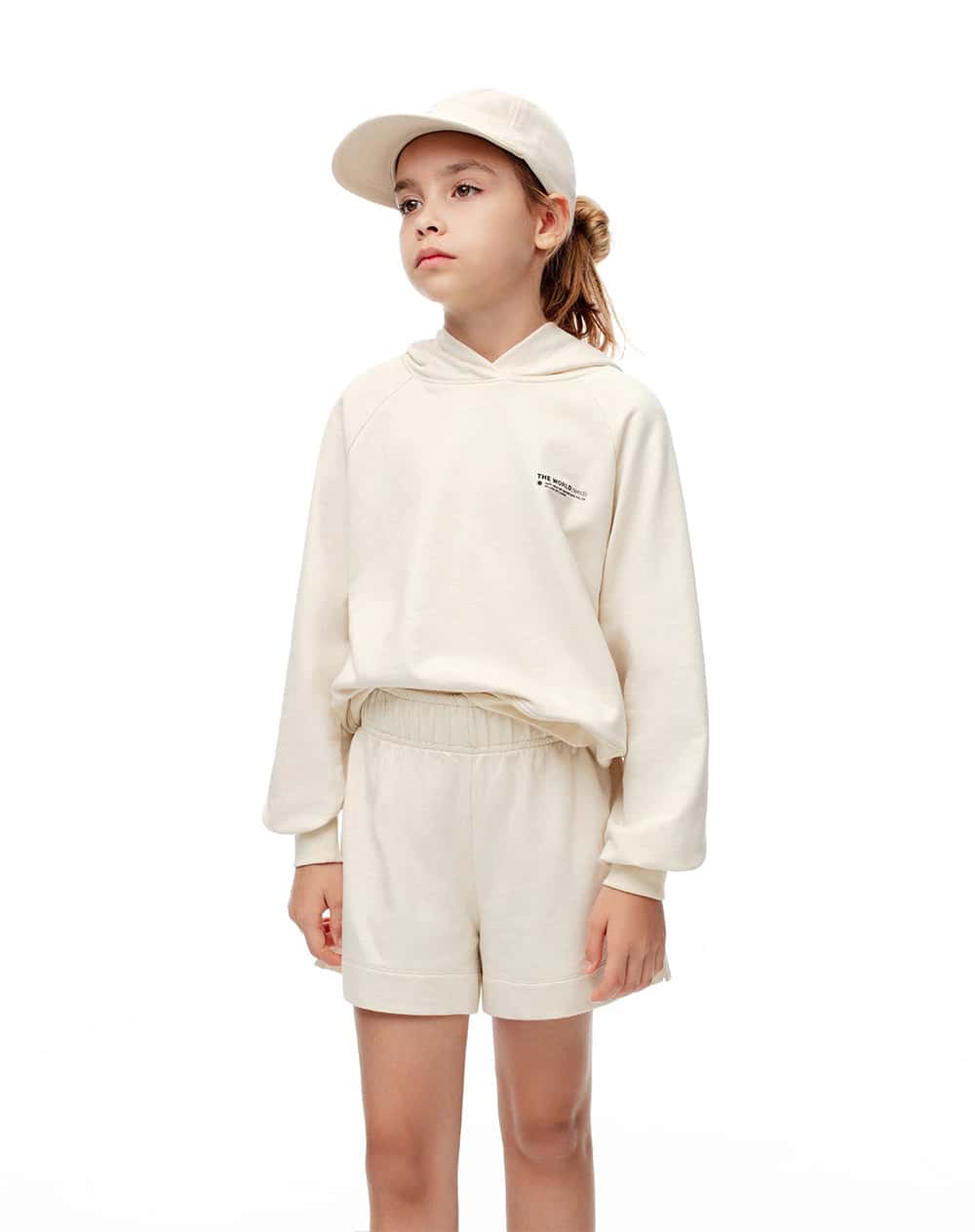 Short algodón crema niña